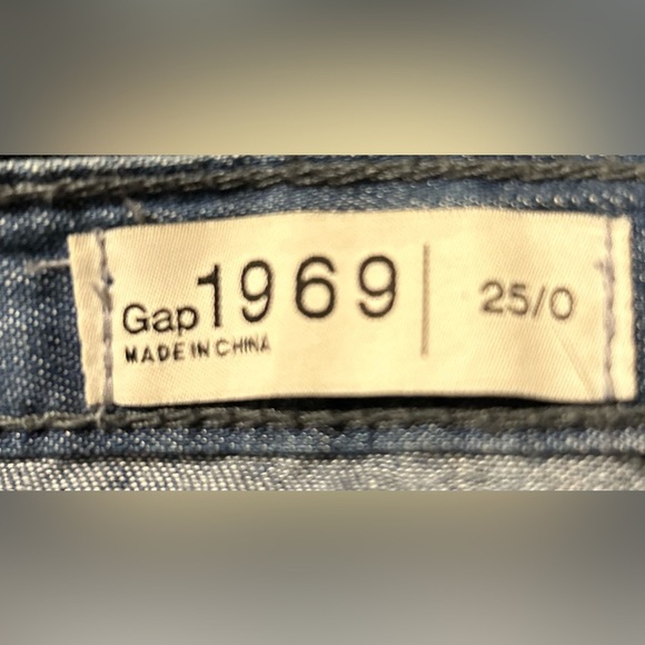 Gap Mini Jean Denim Skirt Side Zipper Size 25/0 - Picture 4 of 6